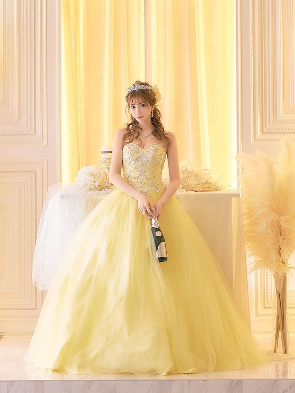 画像6: 【ひめか / 関西コレクション着用】【ANGEL R/エンジェルアール】ベア/ プリンセス/ ラメ/ ロング/ キャバドレスlong[OF2] (6)