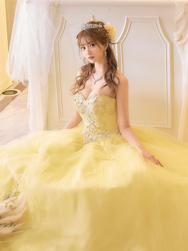 画像9: 【ひめか / 関西コレクション着用】【ANGEL R/エンジェルアール】ベア/ プリンセス/ ラメ/ ロング/ キャバドレスlong[OF2] (9)