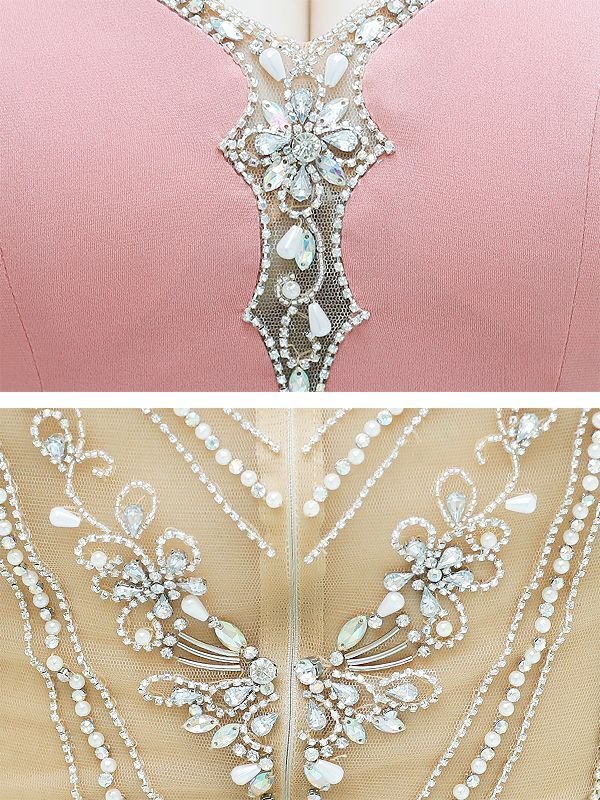 画像3: 【ANGEL R/エンジェルアール】バックフラワーデザイン/ビジュー/ ワンカラー/バックシャン/タイト/ ロングドレス/ キャバドレス long[OF2] (3)