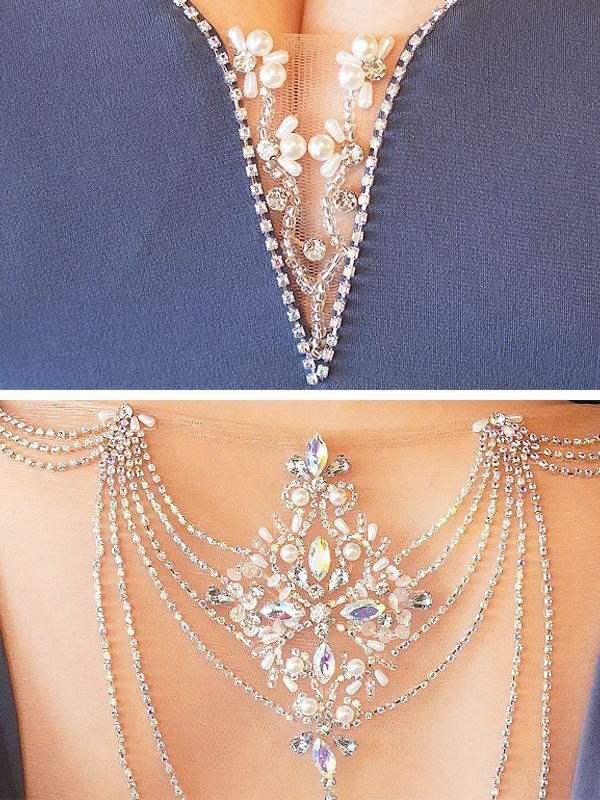 画像9: 【ANGEL R/エンジェルアール】バックドレープ/ ビジューデザイン/ マーメイド/ ロングドレス/ キャバドレス long[OF2] (9)