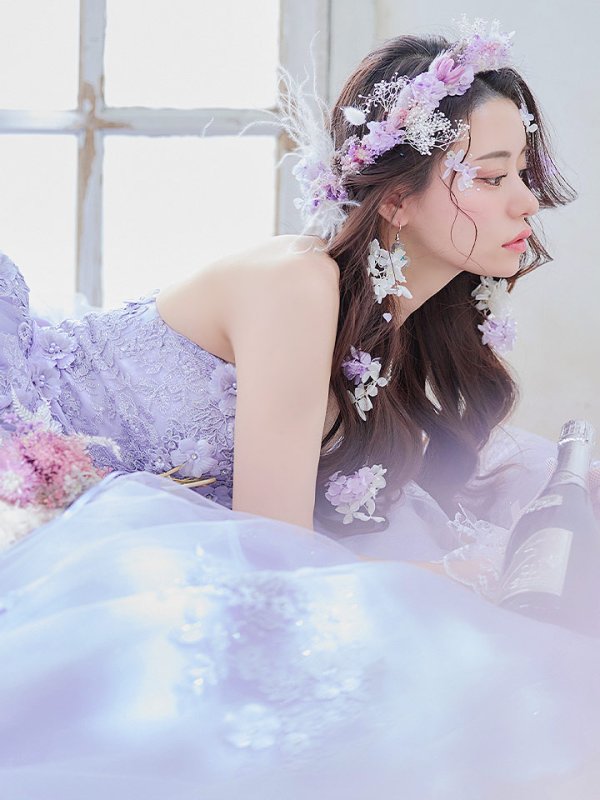 画像6: 【関西コレクション着用】【ANGEL R/エンジェルアール】ベア/ ウェディング/ バースデー/ プリンセス/ フラワーパール/ ビジュー/ ラメ/ キャバドレスlong[OF2] (6)