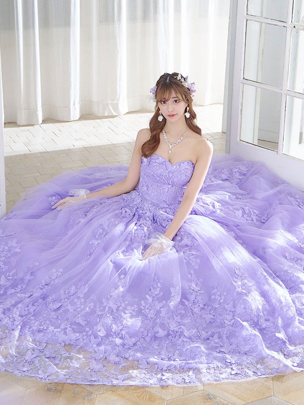 画像11: 【関西コレクション着用】【ANGEL R/エンジェルアール】ベア/ ウェディング/ バースデー/ プリンセス/ バタフライスパンコール/ ビジュー/ キャバドレスlong【HC03】 (11)