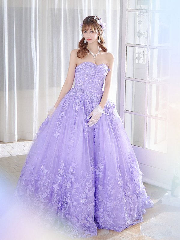 画像13: 【関西コレクション着用】【ANGEL R/エンジェルアール】ベア/ ウェディング/ バースデー/ プリンセス/ バタフライスパンコール/ ビジュー/ キャバドレスlong【HC03】 (13)