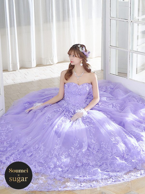 画像5: 【関西コレクション着用】【ANGEL R/エンジェルアール】ベア/ ウェディング/ バースデー/ プリンセス/ バタフライスパンコール/ ビジュー/ キャバドレスlong【HC03】 (5)