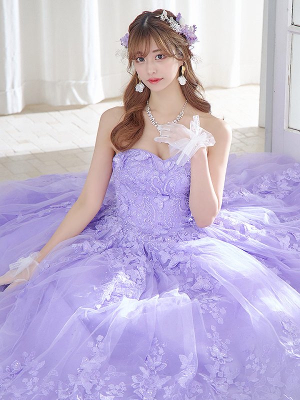 画像7: 【関西コレクション着用】【ANGEL R/エンジェルアール】ベア/ ウェディング/ バースデー/ プリンセス/ バタフライスパンコール/ ビジュー/ キャバドレスlong【HC03】 (7)