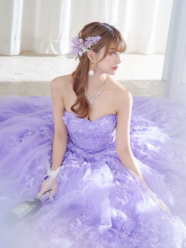 画像9: 【関西コレクション着用】【ANGEL R/エンジェルアール】ベア/ ウェディング/ バースデー/ プリンセス/ バタフライスパンコール/ ビジュー/ キャバドレスlong【HC03】 (9)