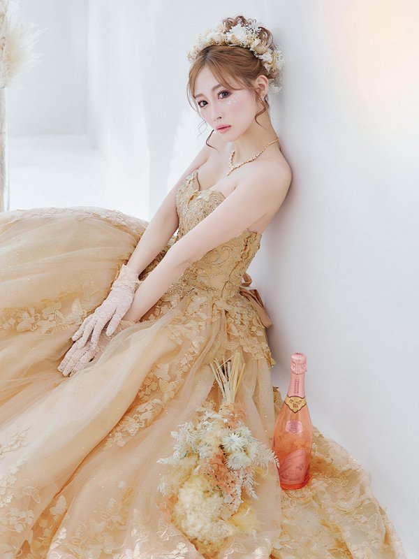 画像30: 【関西コレクション着用】【ANGEL R/エンジェルアール】ベア/ ウェディング/ バースデー/ プリンセス/ バタフライスパンコール/ ビジュー/ キャバドレスlong【HC03】 (30)