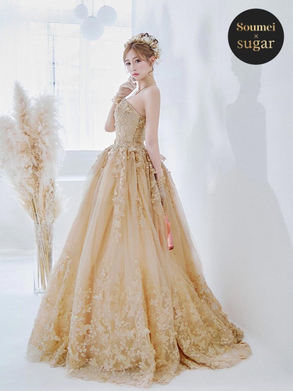 画像19: 【関西コレクション着用】【ANGEL R/エンジェルアール】ベア/ ウェディング/ バースデー/ プリンセス/ バタフライスパンコール/ ビジュー/ キャバドレスlong【HC03】 (19)