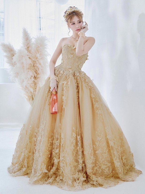 画像21: 【関西コレクション着用】【ANGEL R/エンジェルアール】ベア/ ウェディング/ バースデー/ プリンセス/ バタフライスパンコール/ ビジュー/ キャバドレスlong【HC03】 (21)