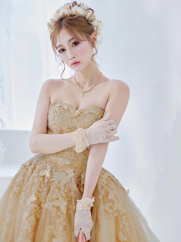 画像24: 【関西コレクション着用】【ANGEL R/エンジェルアール】ベア/ ウェディング/ バースデー/ プリンセス/ バタフライスパンコール/ ビジュー/ キャバドレスlong【HC03】 (24)