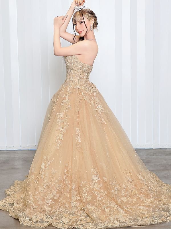 画像33: 【関西コレクション着用】【ANGEL R/エンジェルアール】ベア/ ウェディング/ バースデー/ プリンセス/ バタフライスパンコール/ ビジュー/ キャバドレスlong【HC03】 (33)