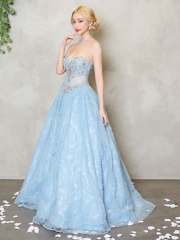 画像26: 【門りょう / 関西コレクション着用】【ANGEL R/エンジェルアール】ベア/ ウェディング/ バースデー/ プリンセス/ コルセット/ フラワーレース/ バストビジュー/ ウエストシースルー/ キャバドレスlong[HC03] (26)