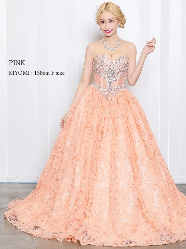 画像30: 【門りょう / 関西コレクション着用】【ANGEL R/エンジェルアール】ベア/ ウェディング/ バースデー/ プリンセス/ コルセット/ フラワーレース/ バストビジュー/ ウエストシースルー/ キャバドレスlong[HC03] (30)