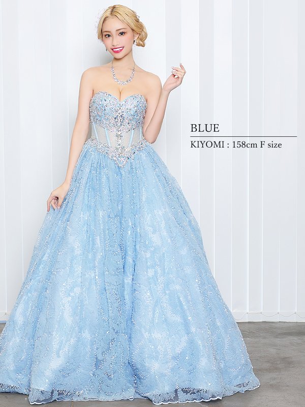 画像27: 【門りょう / 関西コレクション着用】【ANGEL R/エンジェルアール】ベア/ ウェディング/ バースデー/ プリンセス/ コルセット/ フラワーレース/ バストビジュー/ ウエストシースルー/ キャバドレスlong[HC03] (27)