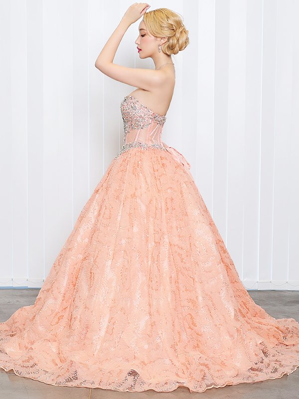 画像31: 【門りょう / 関西コレクション着用】【ANGEL R/エンジェルアール】ベア/ ウェディング/ バースデー/ プリンセス/ コルセット/ フラワーレース/ バストビジュー/ ウエストシースルー/ キャバドレスlong[HC03] (31)