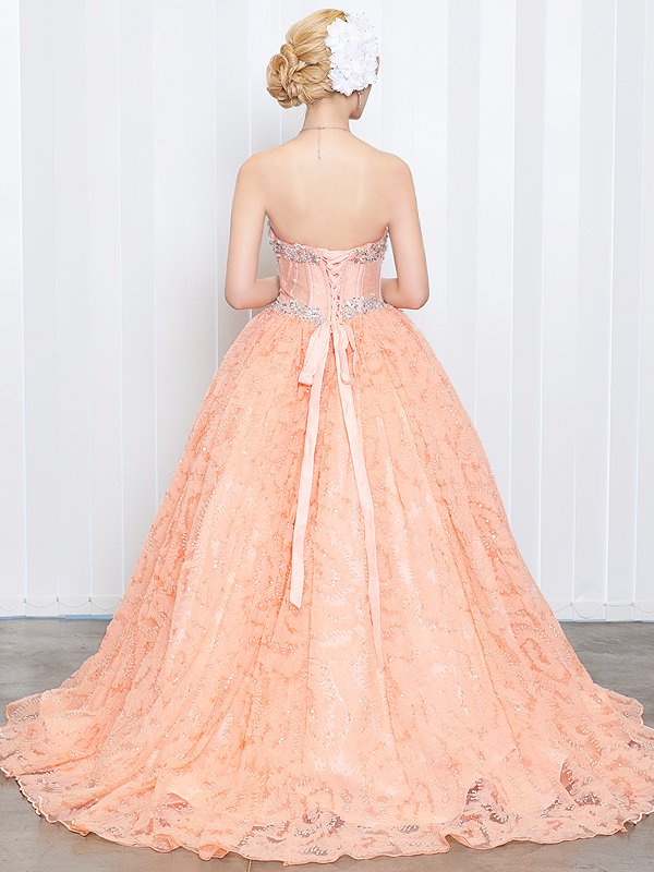 画像32: 【門りょう / 関西コレクション着用】【ANGEL R/エンジェルアール】ベア/ ウェディング/ バースデー/ プリンセス/ コルセット/ フラワーレース/ バストビジュー/ ウエストシースルー/ キャバドレスlong[HC03] (32)