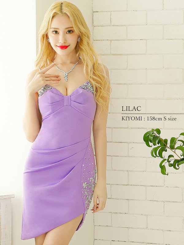 画像22: XSサイズあり【ANGEL R/エンジェルアール】バストリボン/ キャミソール/ サイドビジュー/ タック/ 変形スカート/ タイト/ ミニドレス/ キャバドレス[OF2] (22)