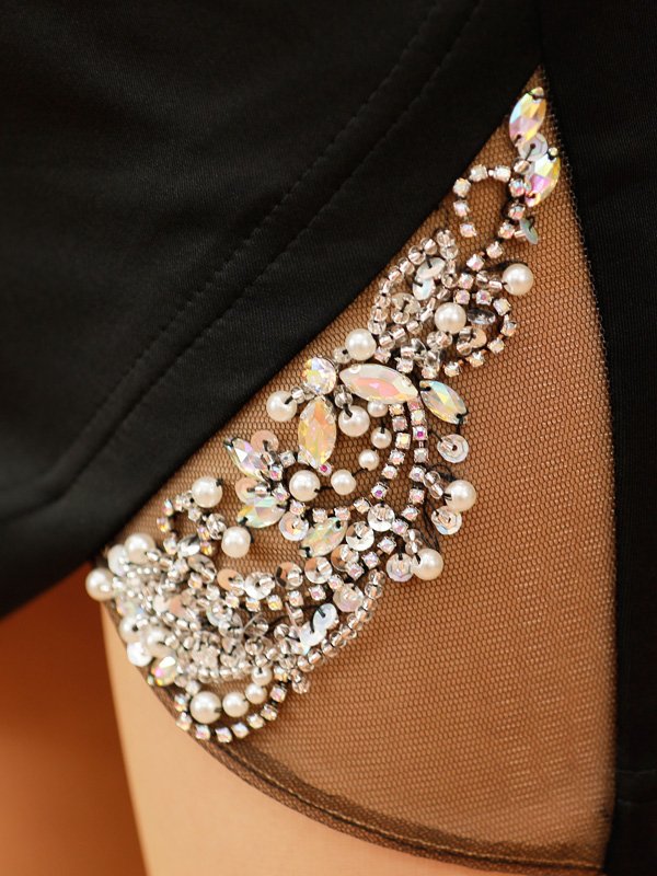 画像23: XSサイズあり【ANGEL R/エンジェルアール】バストハート/ フラワーモチーフビジュー/ サイドシアー/ キャミソール/ ワンカラー/ タイト/ ミニドレス/ キャバドレス[OF2] (23)