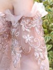 画像9: 【ANGEL R/エンジェルアール】ベア/ フレアスリーブ/ フラワー刺繍/ ウェディング/ バースデー/ プリンセス/ フレア/ ロングドレス/ キャバドレスlong[HC03] (9)