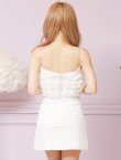 画像18: XSサイズあり【ANGEL R/エンジェルアール】 アッパーフリル/ バストウエストビジュー/ セパレート/ フレア/ マイクロミニ/ ミニドレス/ キャバドレス[OF2] (18)