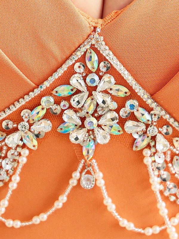 画像14: XSサイズあり【ANGEL R/エンジェルアール】 バストタック/ ビジュー/ デザイン/ パールチェーン/ タイト/ ミニドレス/ キャバドレス[OF2] (14)