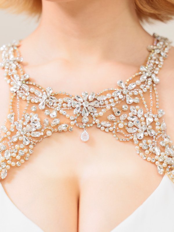 画像25: XSサイズあり【ANGEL R/エンジェルアール】 デコルテビジュー/ バストシフォンデザイン/ タイト/ ミニドレス/ キャバドレス[OF2] (25)