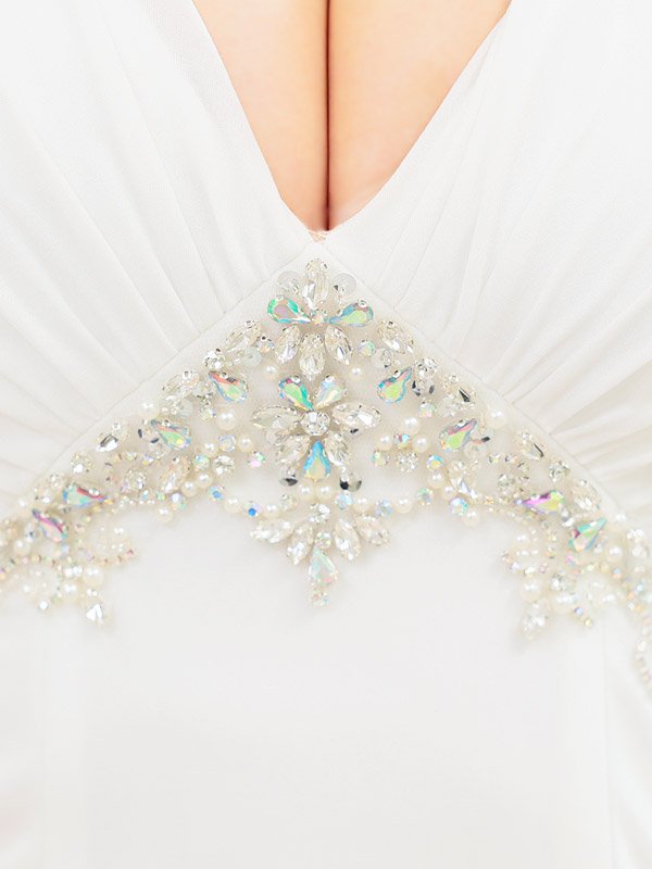 画像23: XSサイズあり【ANGEL R/エンジェルアール】バッククロスリボンデザイン/ バストギャザー/ ビジュー/ タイト/ ミニドレス/ キャバドレス[OF2] (23)