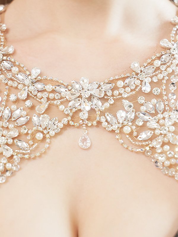 画像25: XSサイズあり【ANGEL R/エンジェルアール】 ホルターネック/ バストカット/ ワンカラー/ ビジュー/ ストレッチ/ ノースリーブ/ タイト/ ミニドレス/ キャバドレス[OF2] (25)