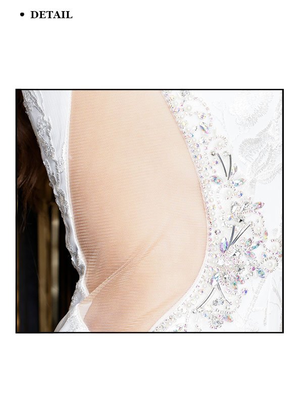 画像5: XSサイズあり【ANGEL R/エンジェルアール】フラワーレースデザイン/ ビジュー/ メッシュ/ キャミソール/ タイト/ ミニドレス/ キャバドレス[OF2] (5)