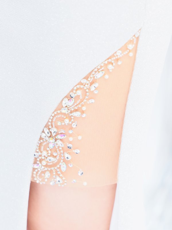 画像19: 【ANGEL R/エンジェルアール】バストツイストデザイン/ ラメ/ ビジュー/ キャミソール/ ワンカラー/ スリット/ タイト/ ロングドレス/ キャバドレス[OF2] (19)