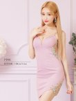 画像4: XSサイズあり【ANGEL R/エンジェルアール】バックシースルー/ オープンメッシュ/ ビジュー/ キャミソール/ タイト/ ミニドレス/ キャバドレス[OF2] (4)