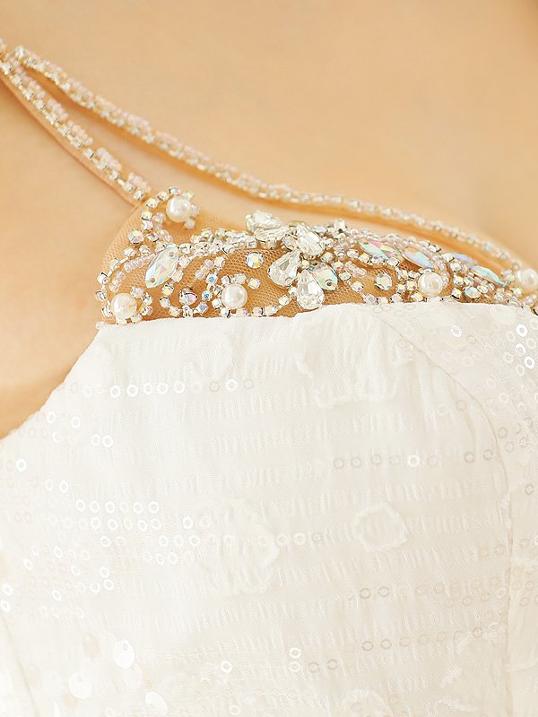 画像11: XSサイズあり【ANGEL R/エンジェルアール】セットアップ/ バストビジュー/ スパンコール/ ファブリックフリル/ フレア/ マイクロミニドレス/ キャバドレス[OF2] (11)