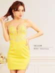 画像2: XSサイズあり【ANGEL R/エンジェルアール】 フロントショルダービジュー/ シアー/ デザインメッシュ/ キャミソール/ タイト/ ミニドレス/ キャバドレス[OF2] (2)