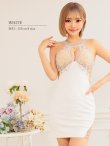 画像5: XSサイズあり【ANGEL R/エンジェルアール】 アッパーレース/ ビジュー/ ホルターネックデザイン/ タイト/ ミニドレス/ キャバドレス[OF2] (5)