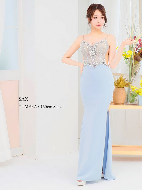 画像18: 【ANGEL R/エンジェルアール】アッパーレース/ ビジューデザイン/ タイト/ ロングドレス/ キャバドレス long[OF2] (18)