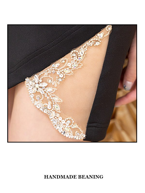 画像11: XSサイズあり【ANGEL R/エンジェルアール】アッパーフラワービジュー/ Vカット/ メッシュ/ タイト/ミニドレス/ キャバドレス[OF2] (11)