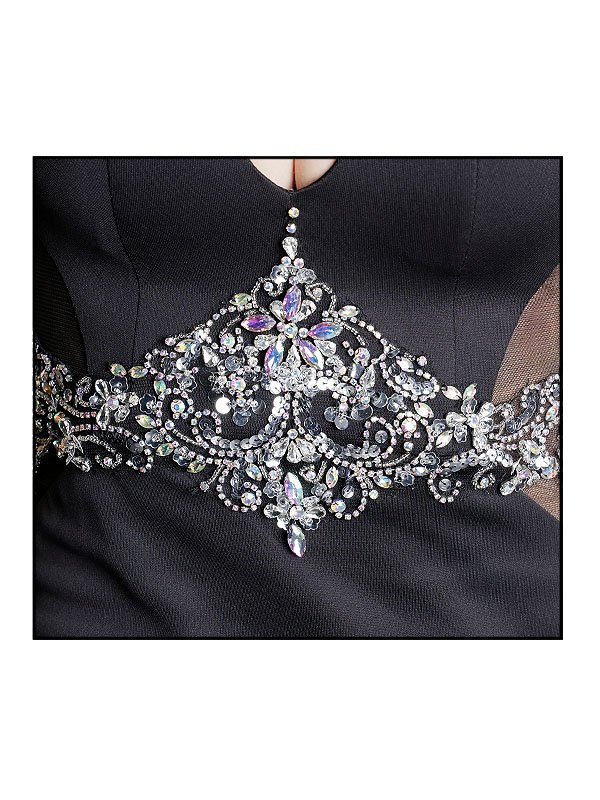 画像11: XSサイズあり【ANGEL R/エンジェルアール】ウエストビジュー/ キャミソール/ シアー/ タイト/ ミニドレス/ キャバドレス[OF2] (11)