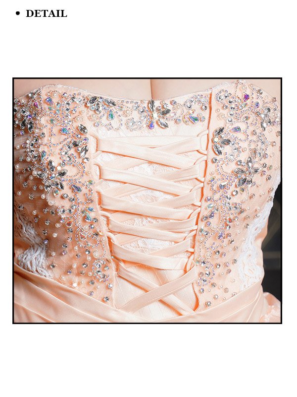 画像5: 【ANGEL R/エンジェルアール】フロントレースアップ/オフショル/ ビジュー/ フリル/ ウェディングドレス/ キャバドレスlong[HC03] (5)