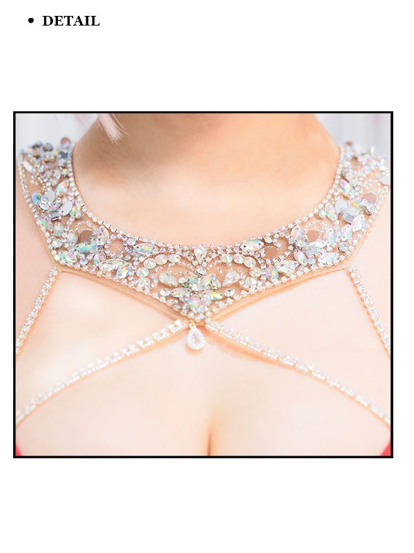 画像24: XSサイズあり【ANGEL R/エンジェルアール】デコルテビジュー/ セパレートモチーフデザイン/ ビジュー/ ワンカラー/ タイト/ ミニドレス/ キャバドレス[OF2] (24)