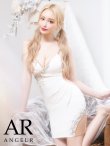 画像3: XSサイズあり【ANGEL R/エンジェルアール】アシンメトリーバストデザイン/ タック / ビジュー/ タイト/ ミニドレス/ キャバドレス[OF2] (3)