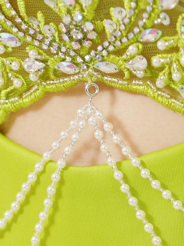 画像10: XSサイズあり【ANGEL R/エンジェルアール】 アッパーフラワー/ パール/ ビジュー/ レース/ チェーン/ キャミソール/ タイト/ ミニドレス/ キャバドレス[OF2] (10)