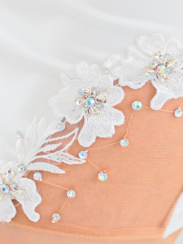 画像12: XSサイズあり【ANGEL R/エンジェルアール】フリルショルダー/ フラワーレース/ オフショル/ ビジュー/ ワンカラー/ タイト/ ミニドレス/ キャバドレス[OF2] (12)