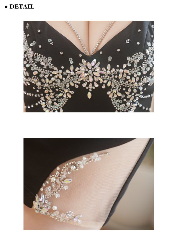 画像6: XSサイズあり【ANGEL R/エンジェルアール】バタフライデザインビジュー/ メッシュ/ タイト/ ミニドレス/ キャバドレス[OF2] (6)