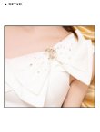 画像11: XSサイズあり【ANGEL R/エンジェルアール】ビックリボンワンショルダー/ パールチェーン/ セパレート/ タイト/ マイクロミニ/ ミニドレス/ キャバドレス[OF2] (11)