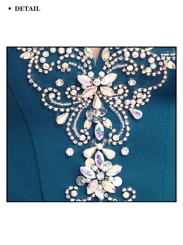 画像10: XSサイズあり【ANGEL R/エンジェルアール】フリルスリーブ/ Vカット/ フロントビジュー/ メッシュ/ タイト/ミニドレス/ キャバドレス[OF2] (10)