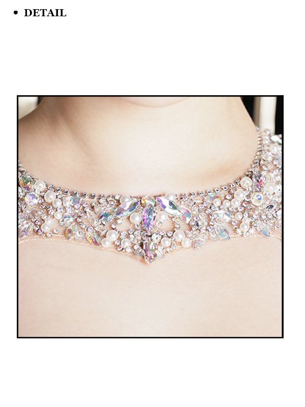 画像8: 【ANGEL R/エンジェルアール】ホルターネック/ フラワービジューデザイン/ メッシュ/ タイト/ ロングドレス/ キャバドレス long[OF2] (8)