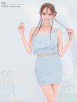 画像24: XSサイズあり【ANGEL R/エンジェルアール】パール付き/ ワンショルダー/ シフォン/ ストレッチ/ タイト/ セットアップ/ ミニドレス/ キャバドレス[OF2] (24)