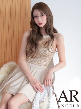 新作【ANGEL R/エンジェルアール】ビジュー　ミニ　キャバ　ドレス AngelR [エンジェルアール] バストカットビジューラメデザイン