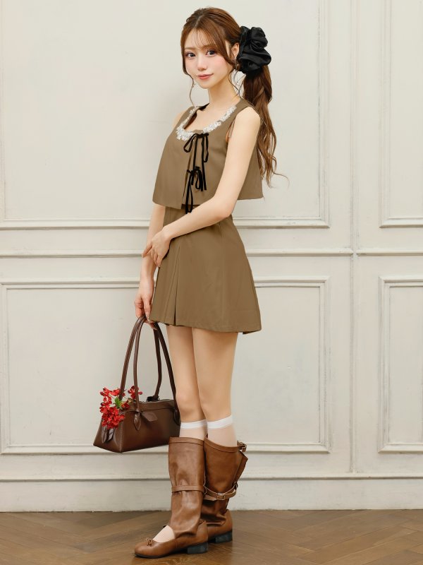 モカベージュ モデル:ひより 身長:152cm 着用サイズ:Sサイズ