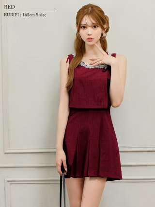 新品未着用ANGELRワインレッド Sサイズ ドレス AngelR】レッド - sugar